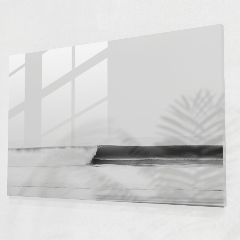 Lone Surfer Glass Print - Surf, Serenity, Glass Print, Wave