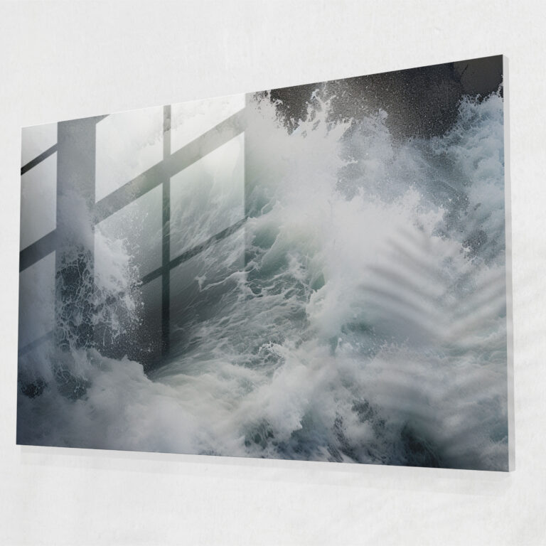 Surf Glass Art - Surf, Surf, Glass Wall Art, Wall Decoration