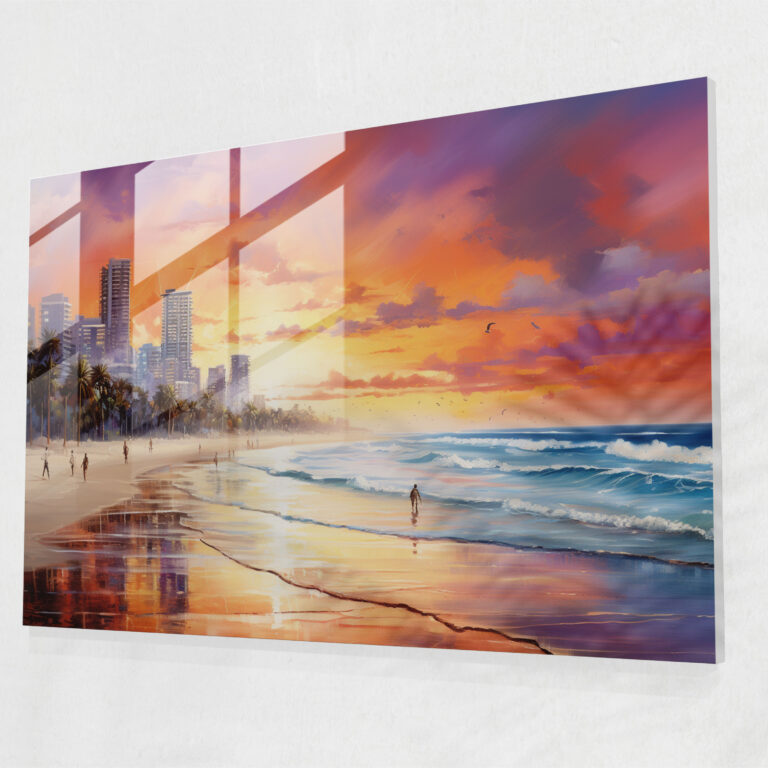 Surfing Glass Wall Art - Surf, Home Decoration, Wall Decoration, Modern Art
