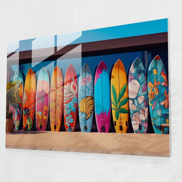 Surfing Modern Art - Surf, Vibrant Colors, Surf, Wall Decoration