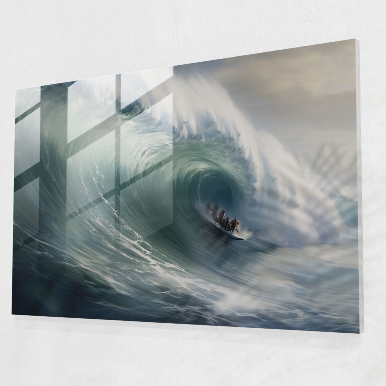 Epic Surf Glass Print - Surf, Modern Art, Glass Art, Wall Decoration