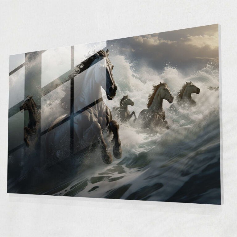 Wild Waves Glass Print - Surf, Wild Waves Glass Print, Glass Wall Art, Wall Decoration
