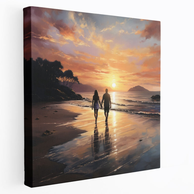 Sunset Romance Wall Art - Sunset, Canvas, Canvas Wall Art, Beautiful Sunset