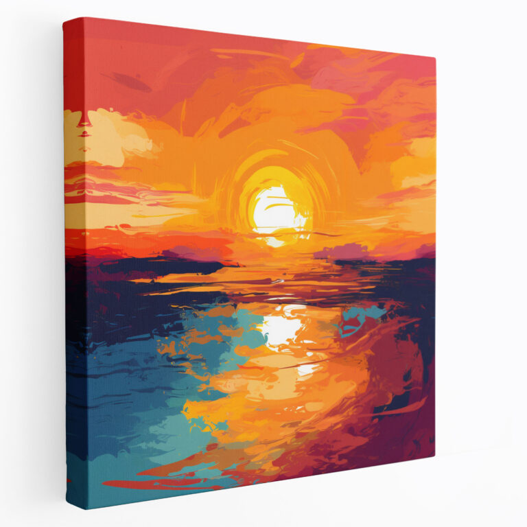 Sunset Abstract Wall Art - Sunset, Sunset, Abstract Representation, Home Decoration