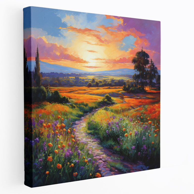 Vibrant Sunset Canvas Print - Sunset, Wall Art, Canvas Wall Art, Wall Decoration