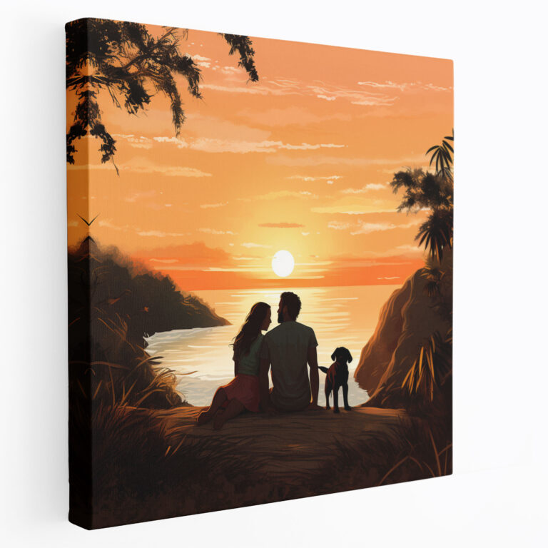 Sunset Romance Canvas Print - Sunset, Sunset Wall Decoration, Sunset Romance Canvas Print, Canvas