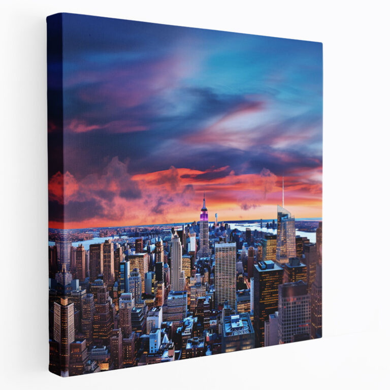 City Sunset Canvas Print - Sunset, Wall Decoration, City Sunset Canvas Print, Sunset Wall Art