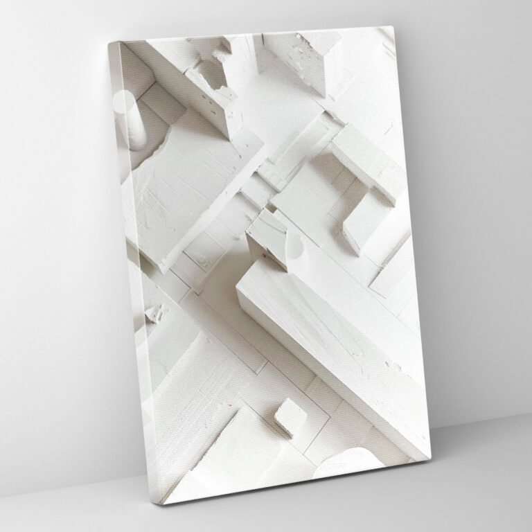 White On White Suprematism Canvas Print - Suprematism, Home Decoration, Canvas Print, Canvas Wall Art