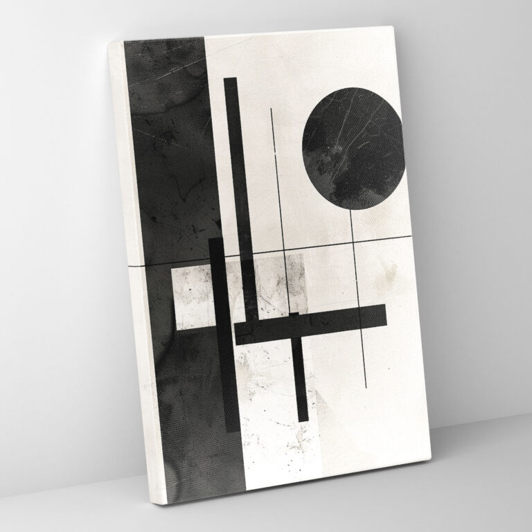 Black And White Minimalist Suprematism Wall Art - Suprematism, Black And White Art, Minimalist Decor, Wall Art