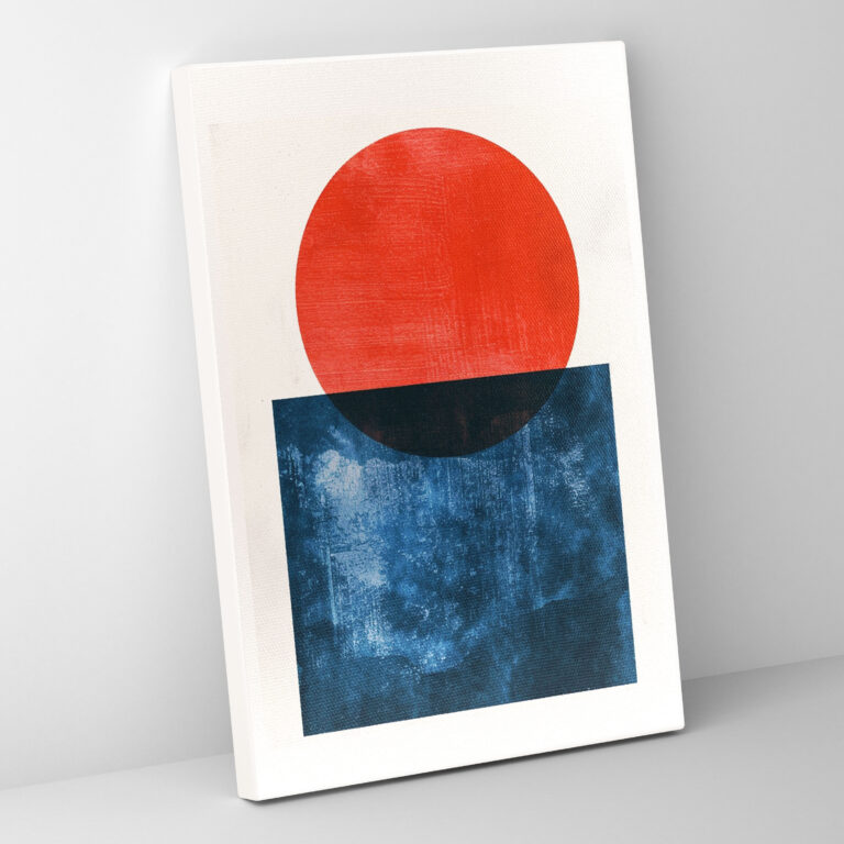 Red Circle Suprematism Wall Decoration - Suprematism, Modern Art, Red And Blue, Wall Decoration