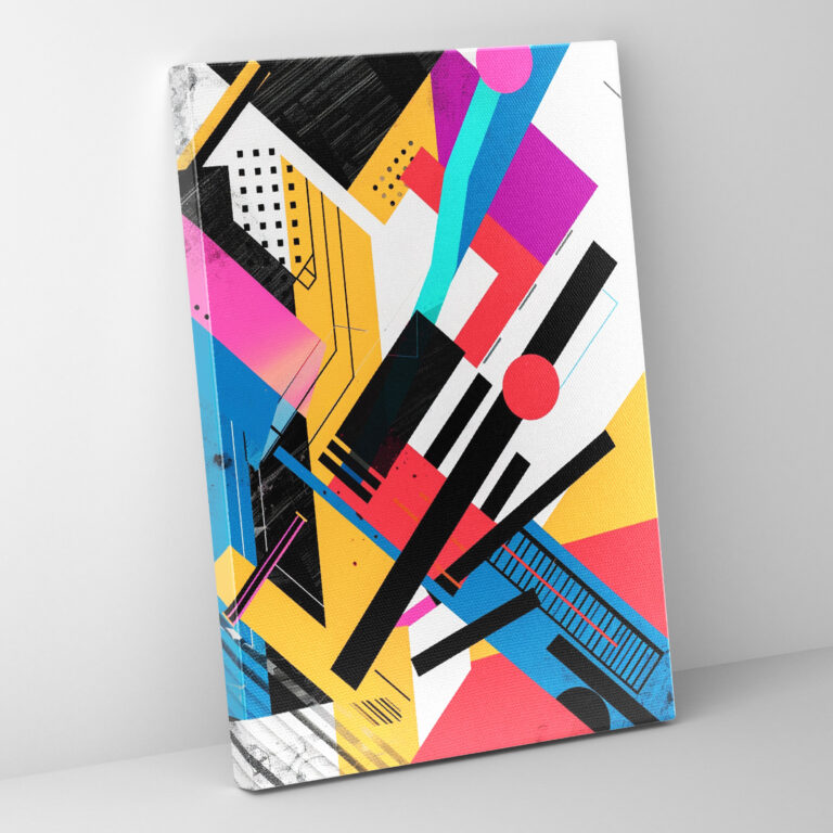 Bold Colors Abstract Suprematism Wall Art - Suprematism, Wall Decoration, Canvas, Home Decoration