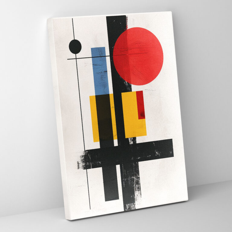 Primary Colors Minimalist Suprematism Canvas Print - Suprematism, Wall Decoration, Canvas Wall Art, Wall Art