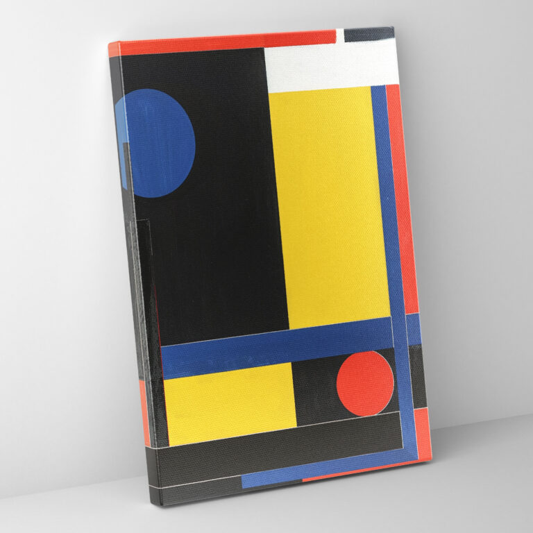 Vibrant Primary Colors Canvas Print In Suprematism Style - Suprematism, Canvas Print, Abstract Art, Home Decoration
