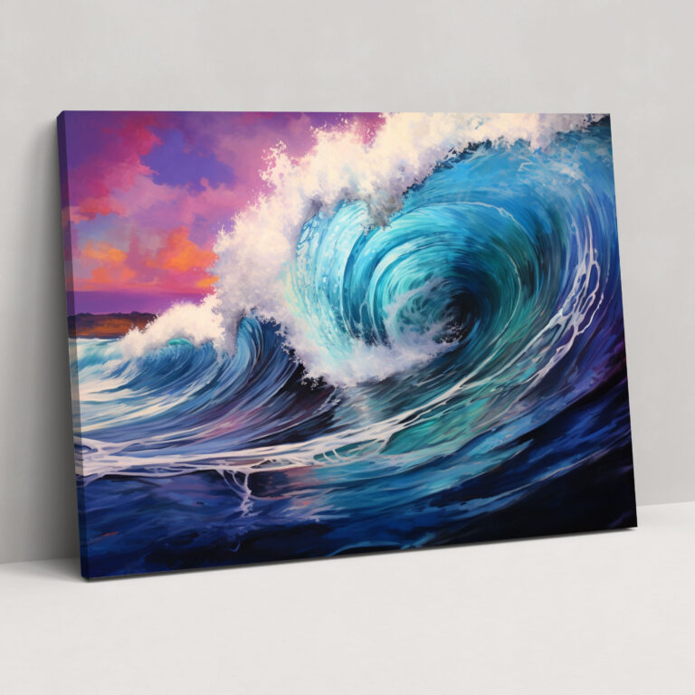 Energetic Waves Wall Art - Surf, Home Decoration, Wall Art, Vibrant Colors