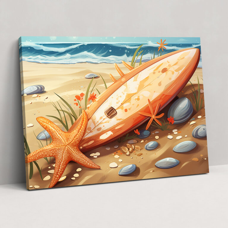 Beachside Surfboard Wall Art - Surf, Surf, Canvas, Canvas Wall Art