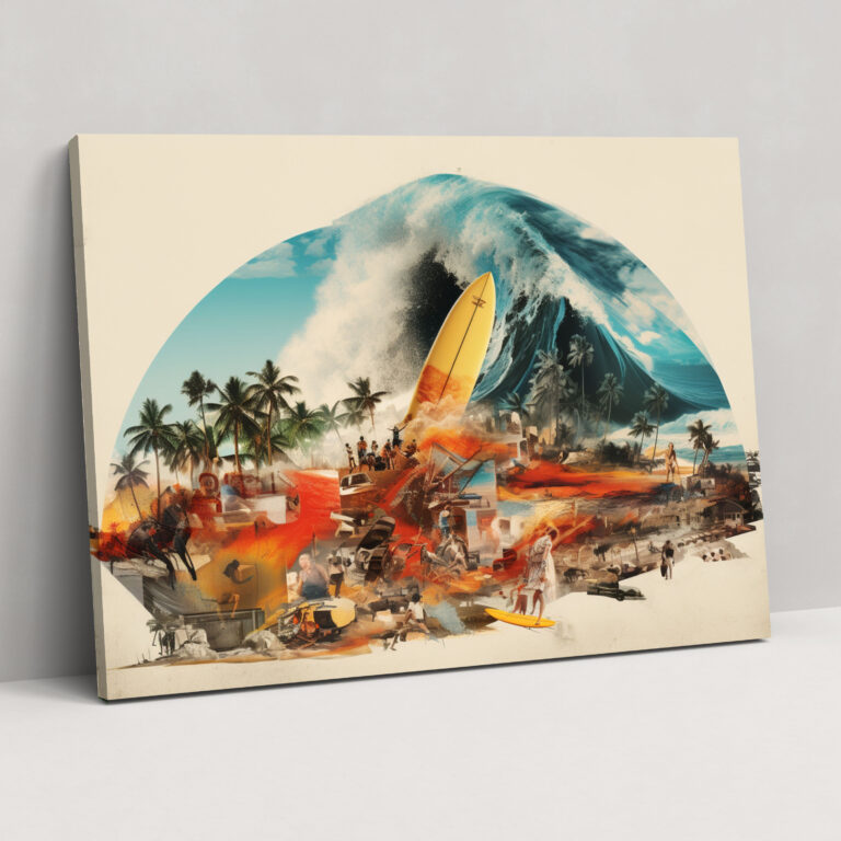 Dynamic Surf Collage Canvas Print - Surf, Canvas, Canvas Wall Art, Canvas Print