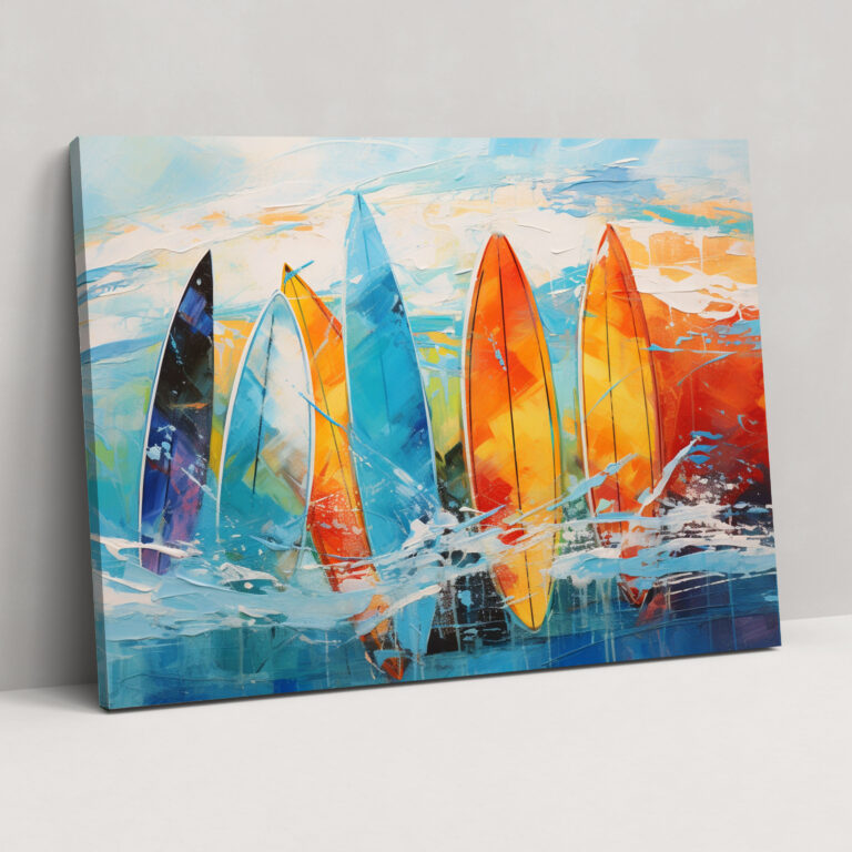 Surf Wall Art - Abstract Waves - Surf, Canvas, Home Decoration, Surf