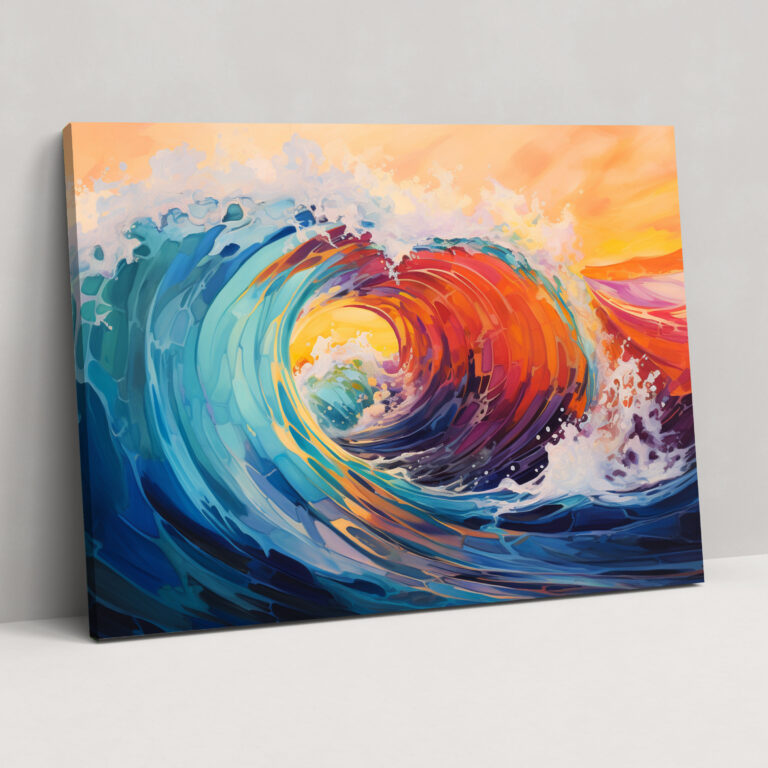 Surf Canvas Print - Surf, Wall Decoration, Sunny Day, Colorful Waves