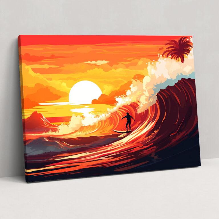 Surf Wall Art - Surf, Home Decoration, Riding Wave, Canvas Wall Art