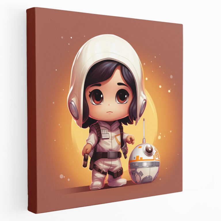 Star Wars Wall Decoration - Chibi Characters Canvas Print - Star Wars, Canvas Print, Yoda, Wall Art