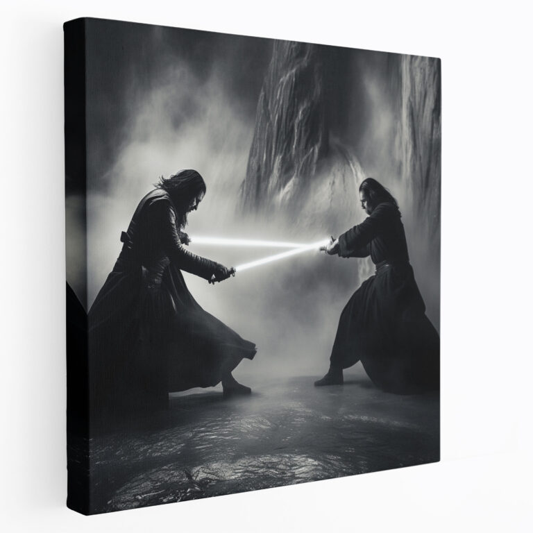 Star Wars Canvas Print - Intense Lightsaber Duel Wall Art - Star Wars, Star Wars, Home Decoration, Canvas Print