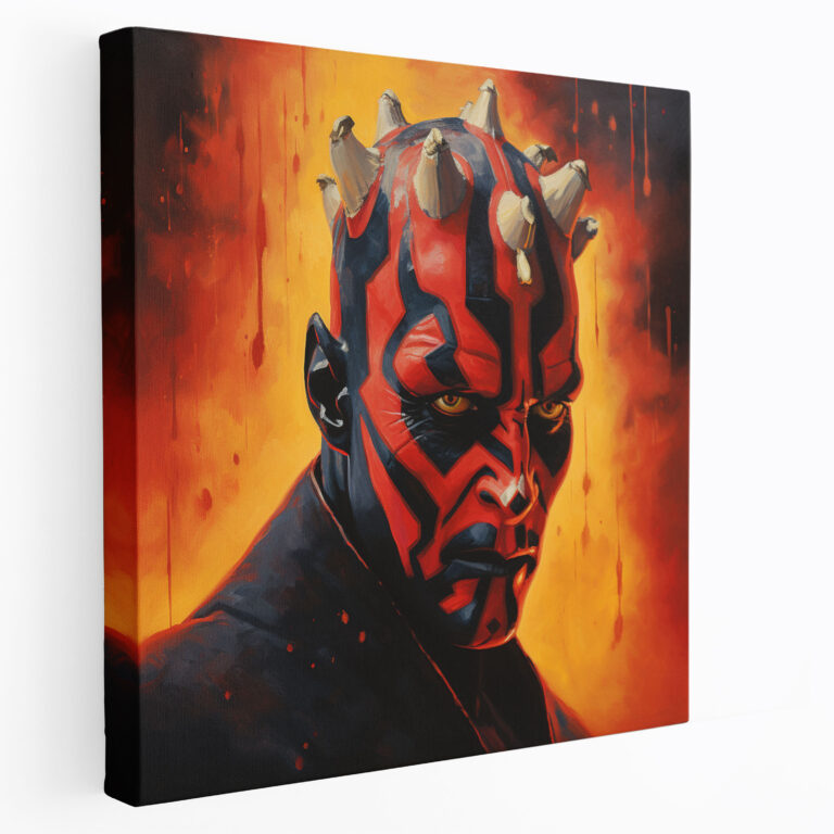 Star Wars Wall Art - Oil Painting Darth Maul Canvas Print - Star Wars, Darth Maul, Star Wars, Canvas Wall Art