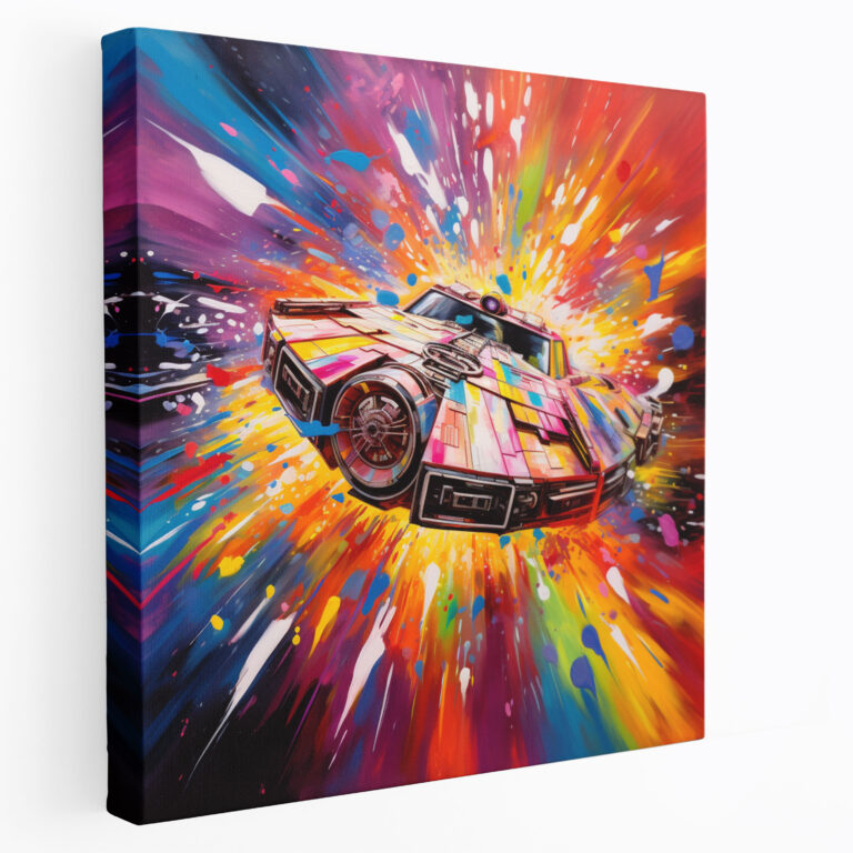 Star Wars Canvas Print - Millennium Falcon Motion Blur - Star Wars, Wall Art, Home Decoration, Abstract Painting