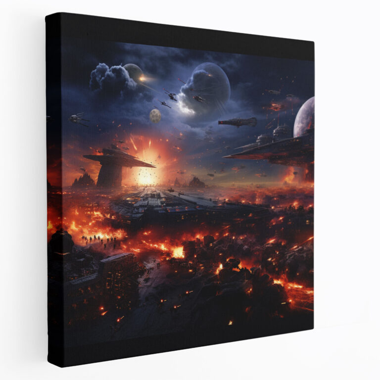 Star Wars Wall Art - Galactic Battle Panorama - Star Wars, Galactic Empire, Canvas Print, Wall Decoration