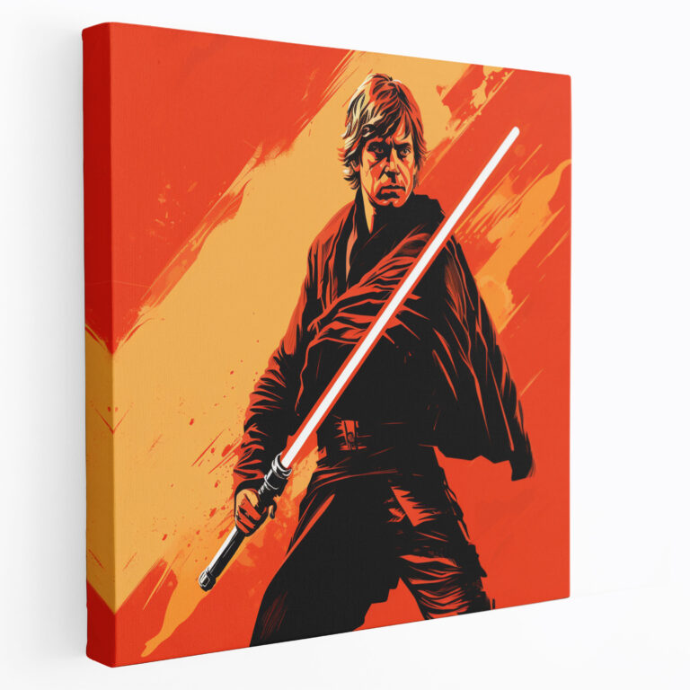 Star Wars Wall Decoration - Retro Luke Skywalker Poster - Star Wars, Canvas Print, Retro Poster, Wall Art