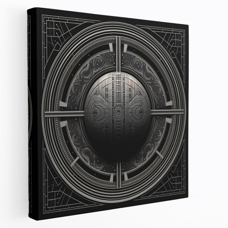 Star Wars Canvas Print - Geometric Death Star Abstraction - Star Wars, Geometric Abstraction, Death Star, Home Decoration
