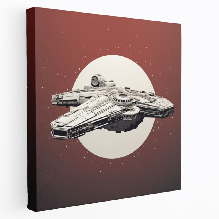 Star Wars Canvas Print - Minimalist Millennium Falcon Wall Art - Star Wars, Wall Decoration, Star Wars, Minimalist