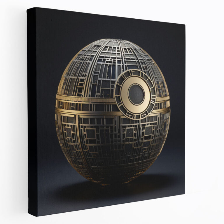 Star Wars Canvas Print - Geometric Death Star Wall Art - Star Wars, Star Wars, Canvas, Home Decoration