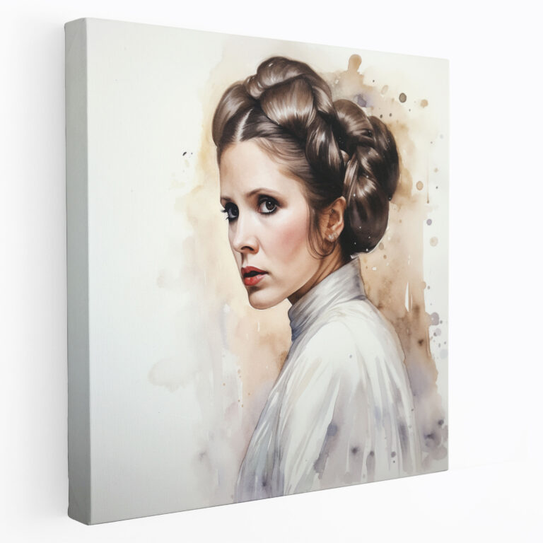 Star Wars Princess Leia Watercolor Canvas Print - Star Wars, Wall Decoration, Star Wars, Princess Leia