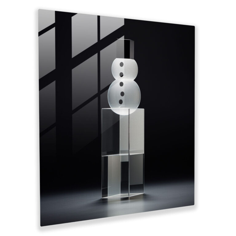 Snowman Glass Wall Art - Snowman, Modern Art, Snowman, Glass Wall Art
