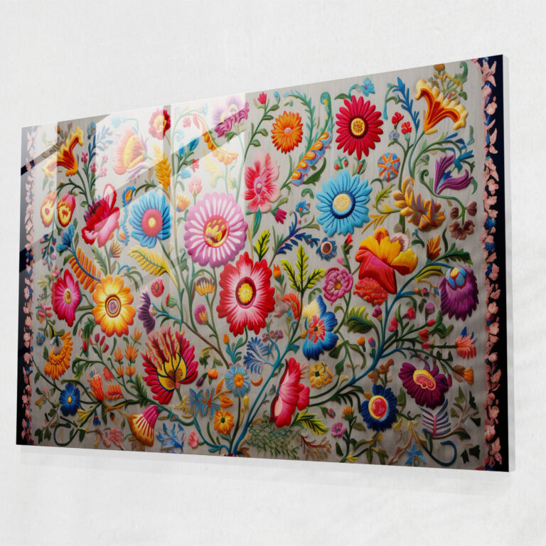 Traditional Turkish Carpet Glass Print - Turkish Carpet, Tribal Motifs, Traditional Design, Glass Art