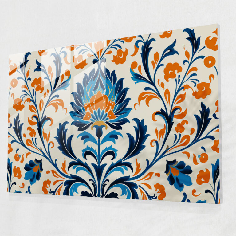 Ottoman Empire Turkish Carpet Glass Print - Turkish Carpet, Home Decoration, Turkish Carpet Pattern, Mesmerizing Patterns