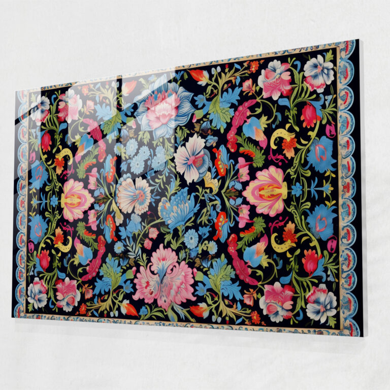 Turkish Carpet Pattern Home Decoration - Turkish Carpet, Glass Wall Art, Glass Art, Glass Print