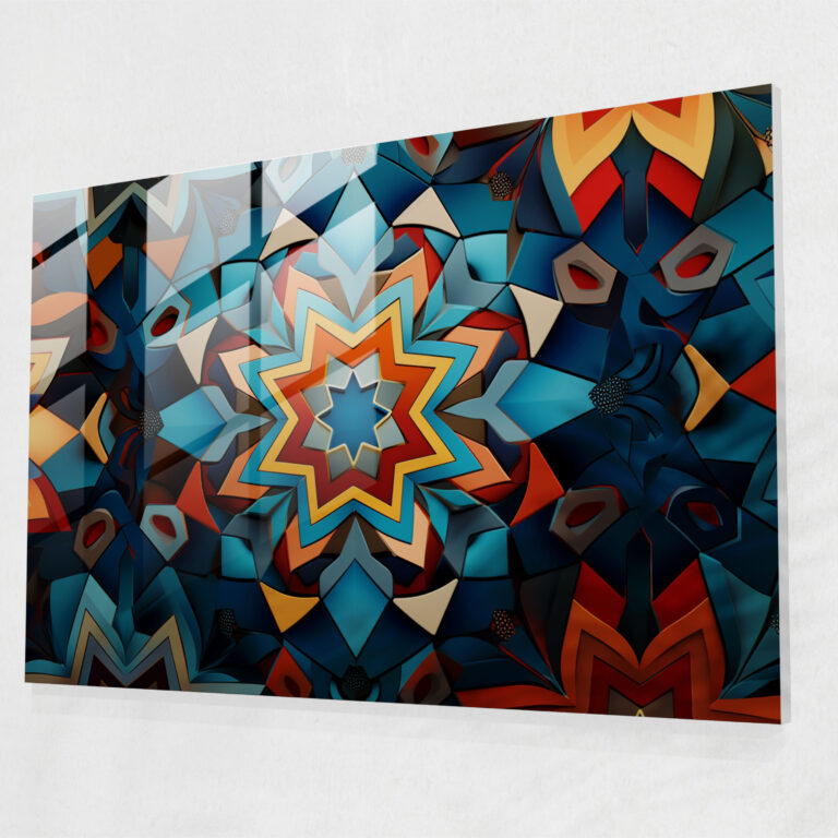 Turkish Carpet Glass Print - Turkish Carpet, Wall Decoration, Home Decoration, Glass Wall Art