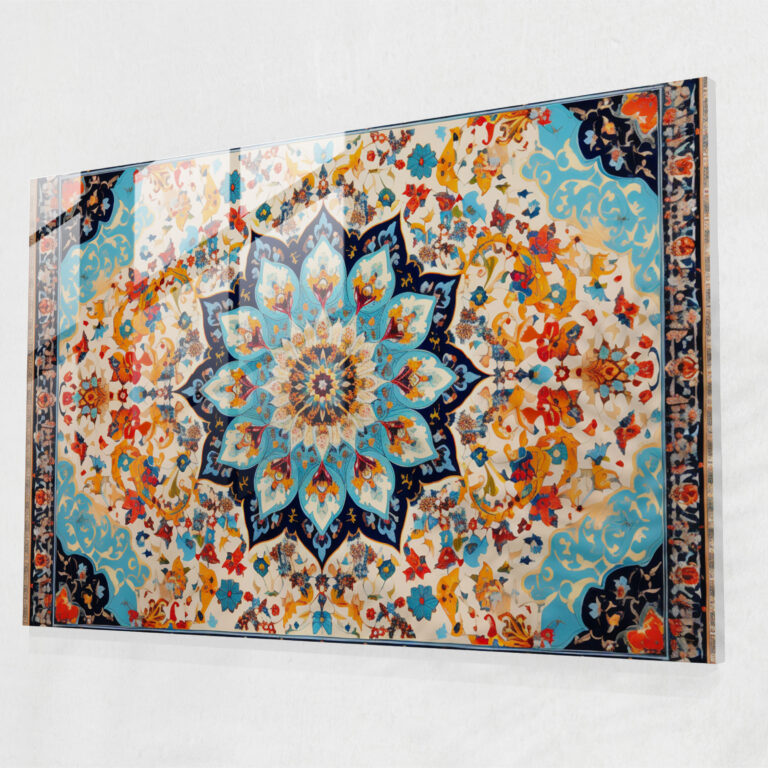 Turkish Carpet Glass Wall Art - Turkish Carpet, Glass Wall Art, Wall Decoration, Home Decoration