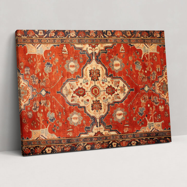 Vintage Turkish Carpet Pattern Canvas Print - Turkish Carpet, Turkish Carpet Pattern, Canvas Print, Canvas Wall Art