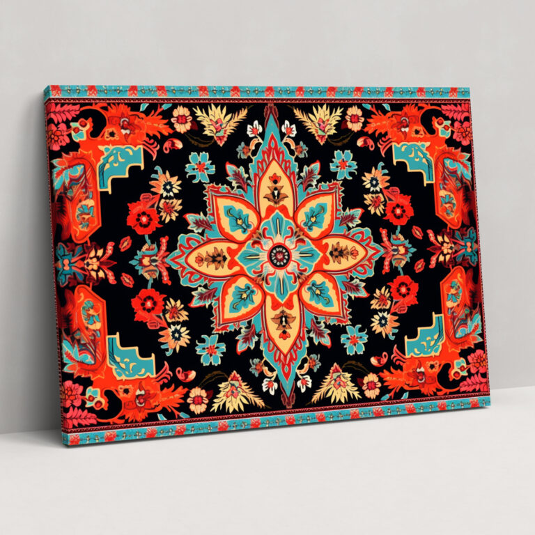 Exotic Turkish Carpet Pattern Canvas Print - Turkish Carpet, Wall Art, Canvas Wall Art, Cultural Diversity