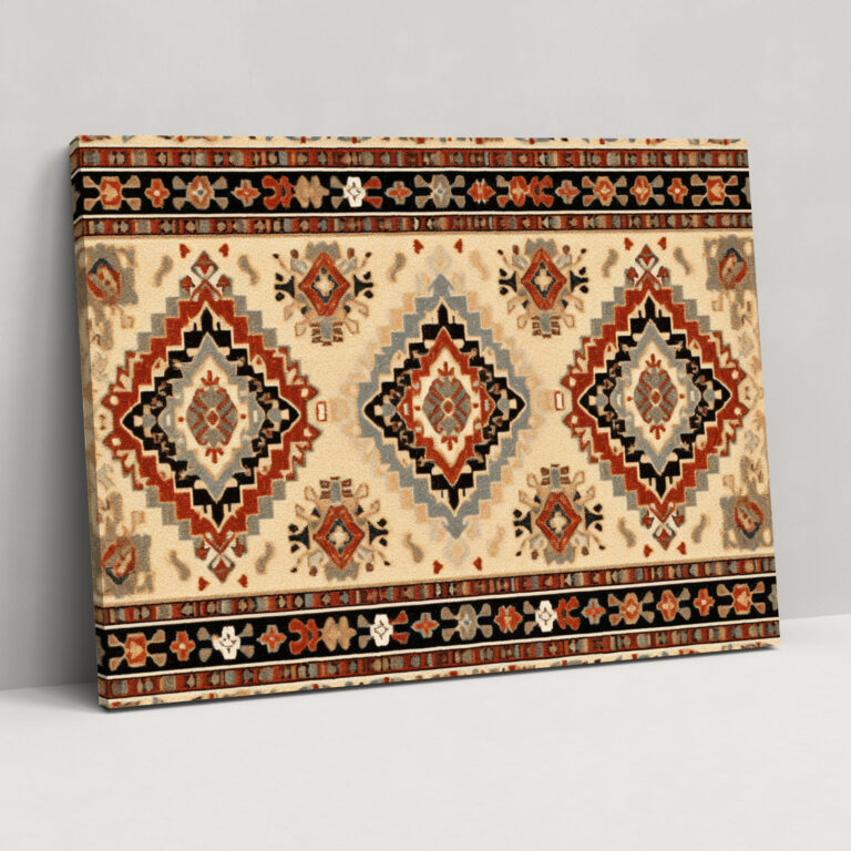 Warm Turkish Carpet Pattern Wall Decoration - Turkish Carpet, Canvas Print, Wall Decoration, Canvas Wall Art