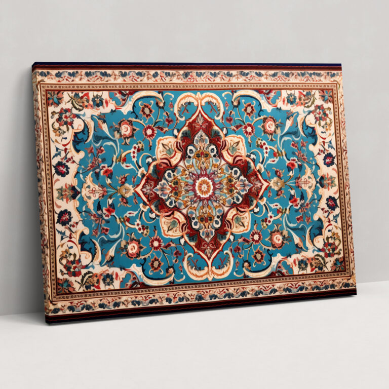 Turkish Spiritual Carpet Pattern Canvas Print - Turkish Carpet, Turkish Carpet Pattern, Canvas Wall Art, Canvas