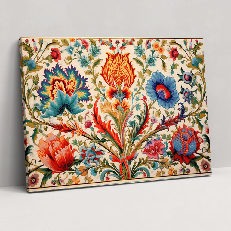 Turkish Carpet Pattern Canvas Wall Decoration - Turkish Carpet, Home Decoration, Canvas, Turkish Carpet Pattern