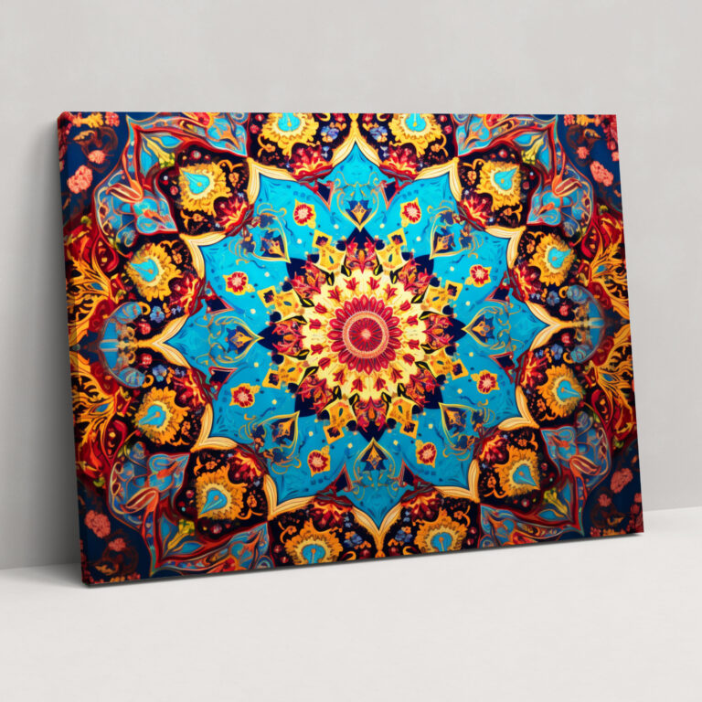 Turkish Carpet Pattern Kaleidoscope Canvas Print - Turkish Carpet, Canvas, Turkish Carpet Pattern, Canvas Print