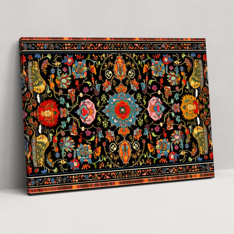 Turkish Carpet Pattern Vintage Canvas Print - Turkish Carpet, Wall Decoration, Vintage, Canvas Wall Art