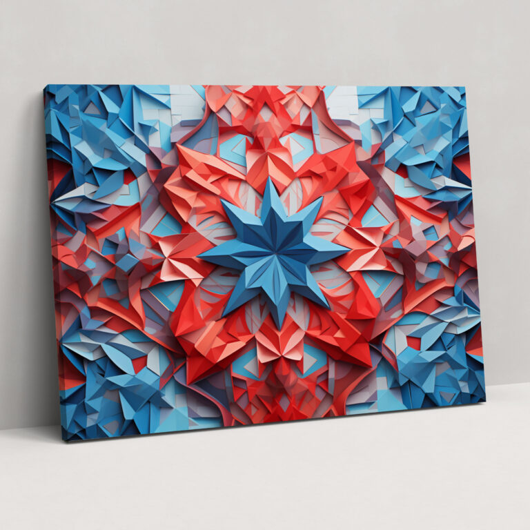 Turkish Carpet Pattern Canvas Print - Turkish Carpet, Red, Blue, Intricate