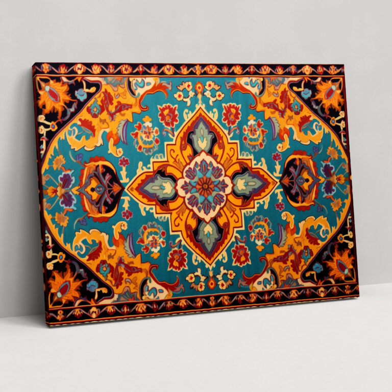 Turkish Carpet Pattern Canvas Print - Turkish Carpet, Canvas Print, Rich Colors, Wall Art