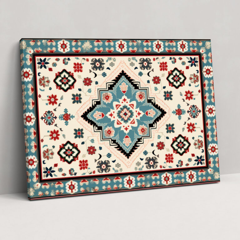 Turkish Carpet Pattern Modern Wall Decoration - Turkish Carpet, Contemporary Design, Canvas Wall Art, Canvas