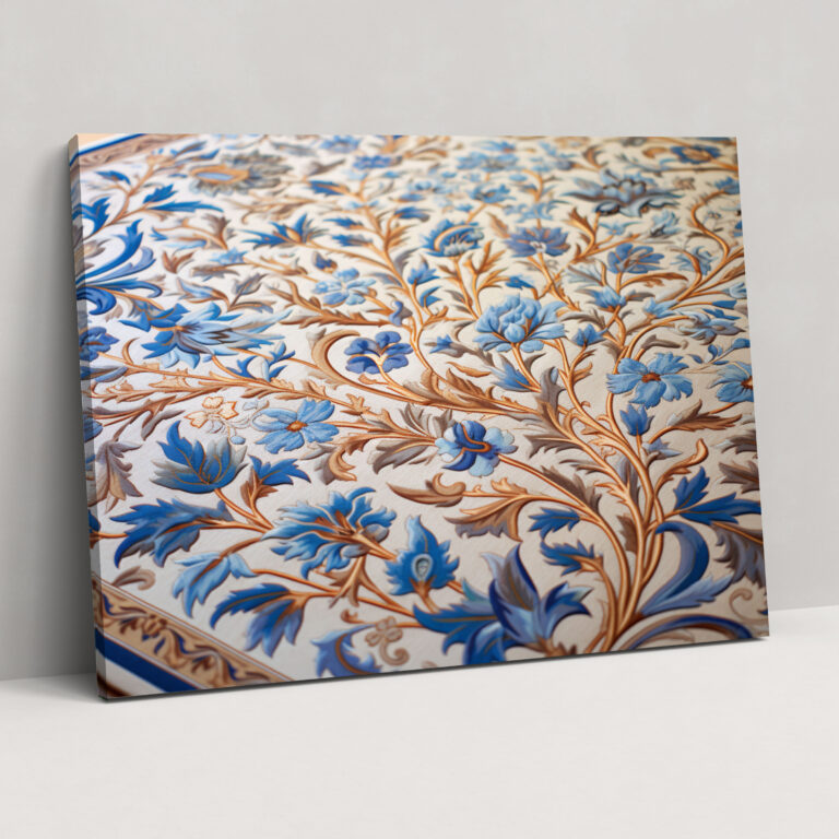 Turkish Carpet Pattern Canvas Wall Art - Turkish Carpet, Canvas Wall Art, Gentle Colors, Canvas Print